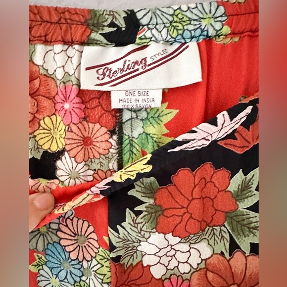 Vintage Sterling Styles Floral Bohemian Multicolor Skirt Onesize - Picture 2 of 3